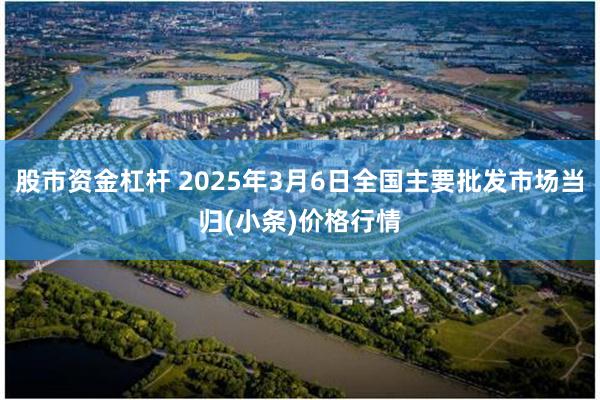 股市资金杠杆 2025年3月6日全国主要批发市场当归(小条)价格行情