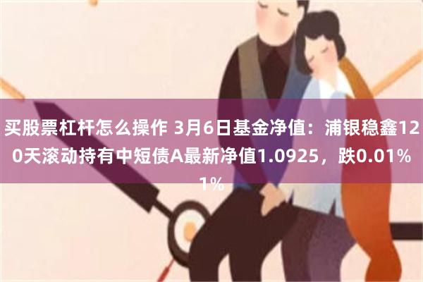 买股票杠杆怎么操作 3月6日基金净值：浦银稳鑫120天滚动持有中短债A最新净值1.0925，跌0.01%