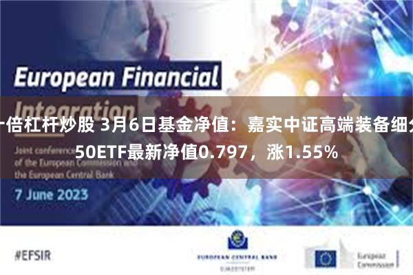 十倍杠杆炒股 3月6日基金净值：嘉实中证高端装备细分50ETF最新净值0.797，涨1.55%