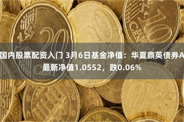 国内股票配资入门 3月6日基金净值：华夏鼎英债券A最新净值1.0552，跌0.06%