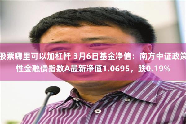 股票哪里可以加杠杆 3月6日基金净值：南方中证政策性金融债指数A最新净值1.0695，跌0.19%