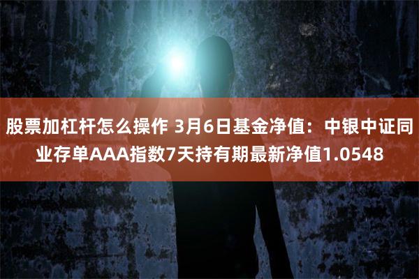 股票加杠杆怎么操作 3月6日基金净值：中银中证同业存单AAA指数7天持有期最新净值1.0548