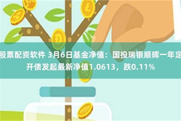 股票配资软件 3月6日基金净值：国投瑞银顺晖一年定开债发起最新净值1.0613，跌0.11%