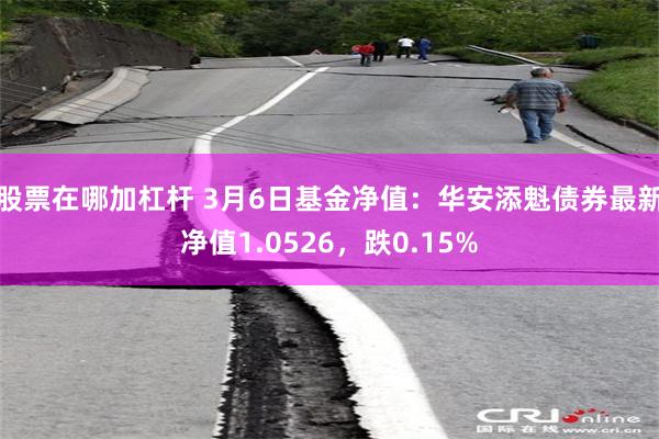 股票在哪加杠杆 3月6日基金净值：华安添魁债券最新净值1.0526，跌0.15%