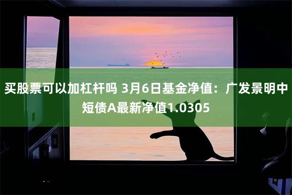 买股票可以加杠杆吗 3月6日基金净值：广发景明中短债A最新净值1.0305