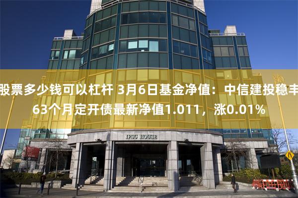 股票多少钱可以杠杆 3月6日基金净值：中信建投稳丰63个月定开债最新净值1.011，涨0.01%