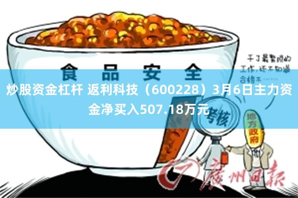 炒股资金杠杆 返利科技（600228）3月6日主力资金净买入507.18万元